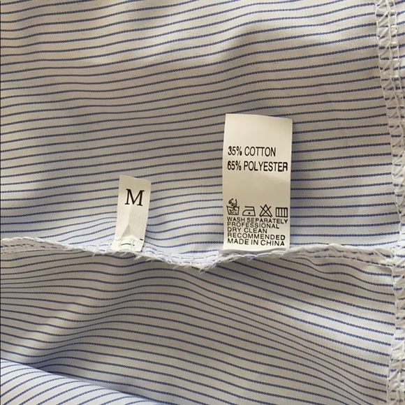 🎈OFFShoulder Fluted Sleeve Pinstriped Knot Front - Picture 7 of 7